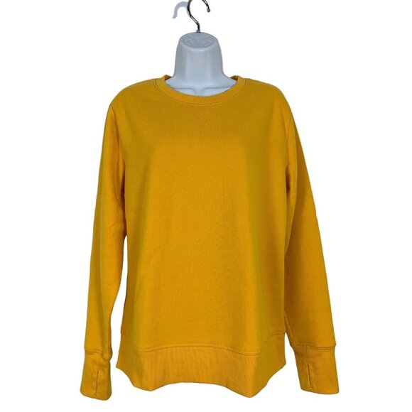 Tex Gear Womens Yellow Crewneck Sweatshirt Long Sleeve Pullover Medium - Picture 1 of 9